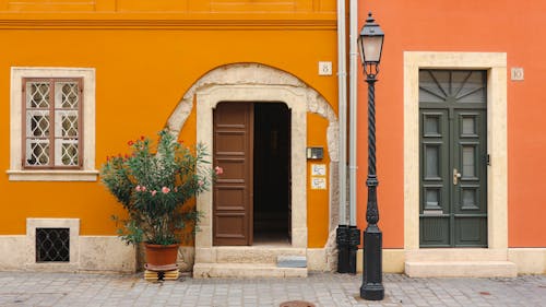 Yellow Facade of a Building 