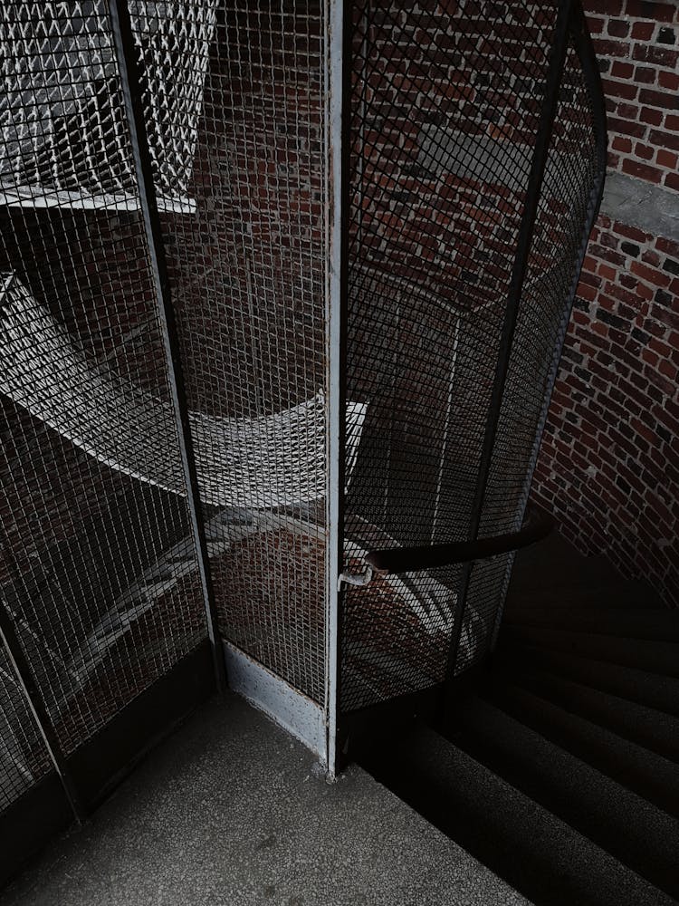 Net By Stairs In Staircase