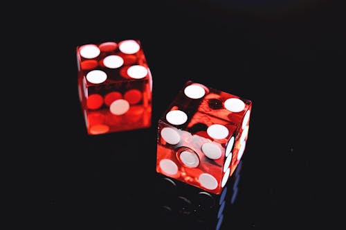 显示4和5的两个红色骰子的特写照片