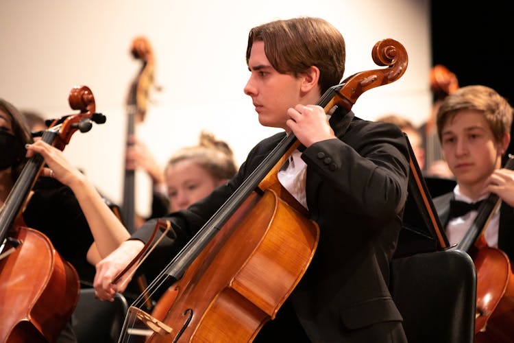 A Man Playing Cello