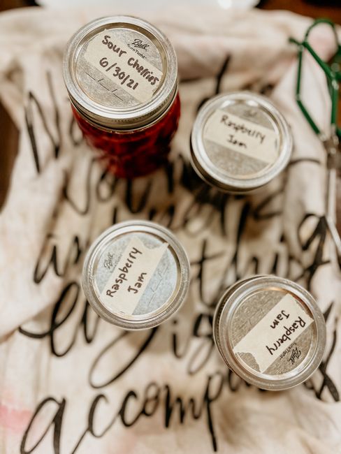 Jam vs. jelly: the difference is what part of the fruit goes in, crushed fruit versus strained juice.