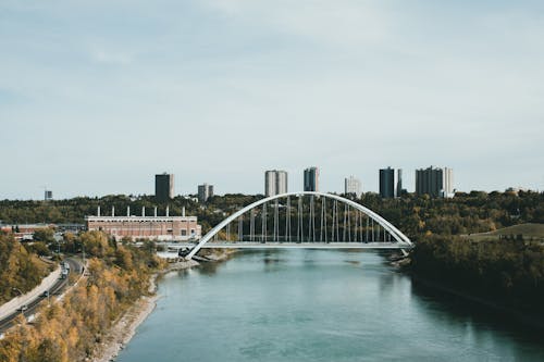 White Bridge Over Body of Water