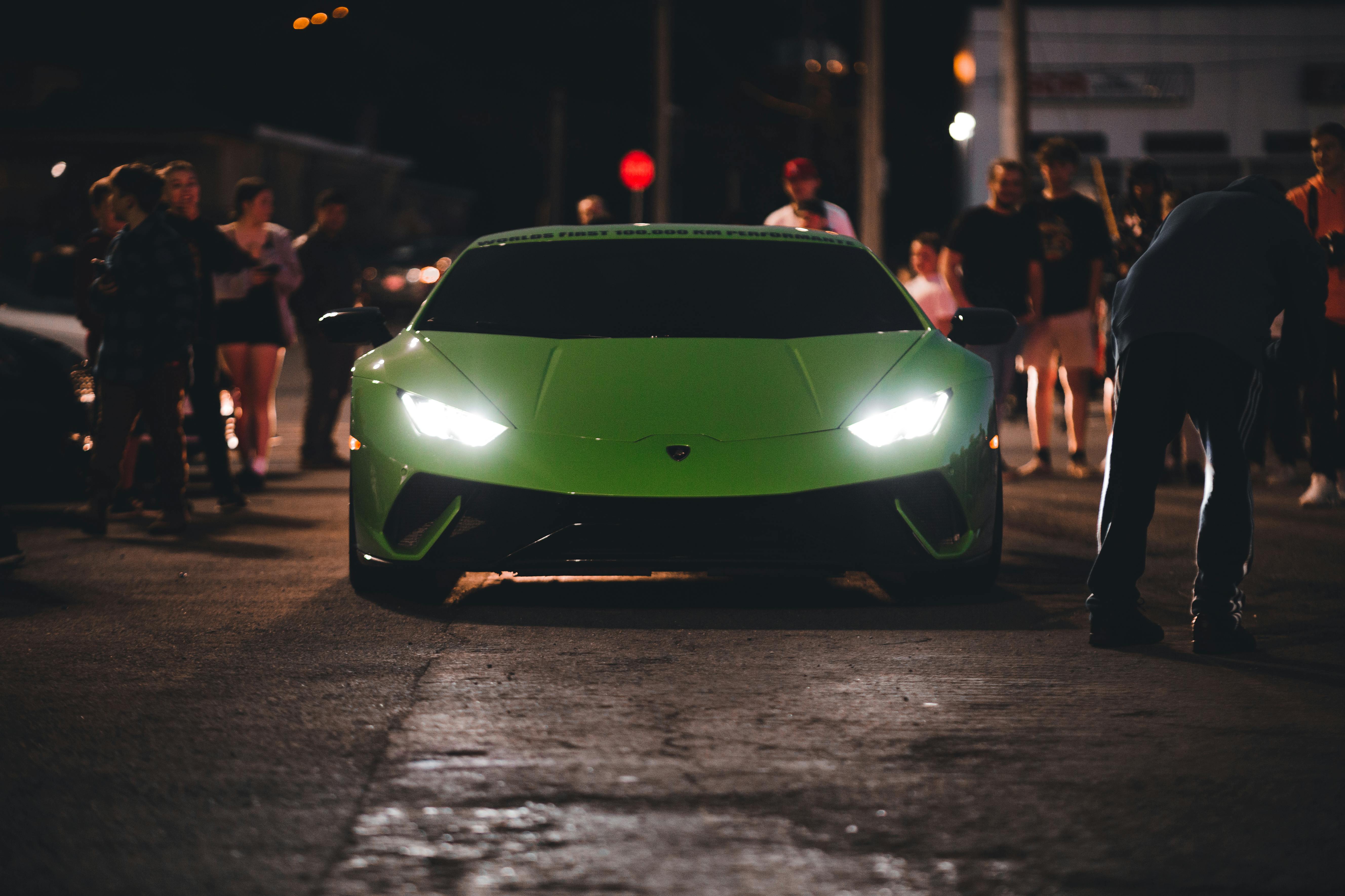 Blue And Red Car In A Dark Room · Free Stock Photo