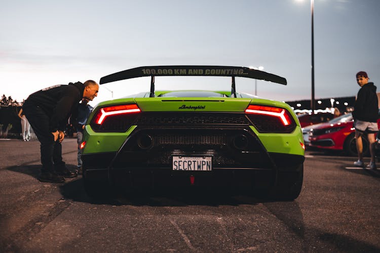 Rear Bumper View Of A Sports Car