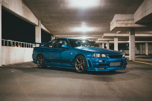 Photo of a Blue Sports Car