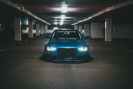 Blue Car at the Parking Lot