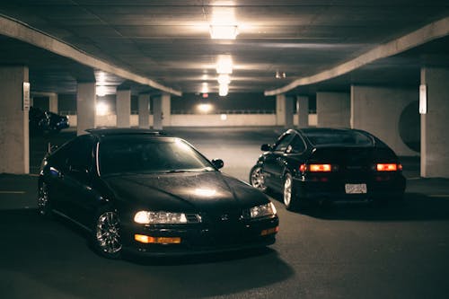 Black Cars on Underground Parking