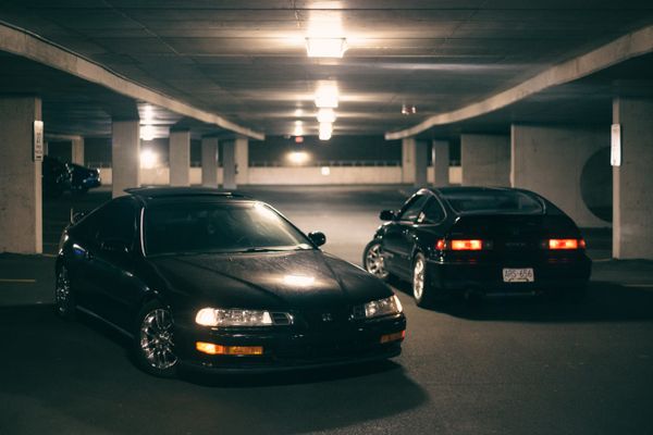 Premium cars in studio garage
