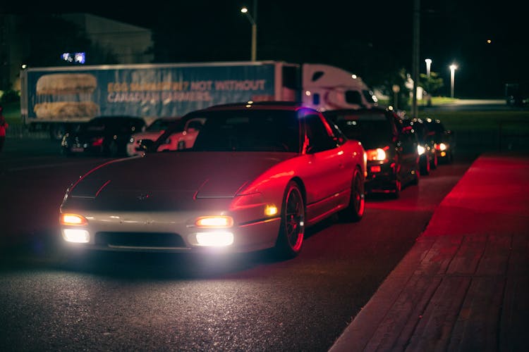 Sports Cars At Night