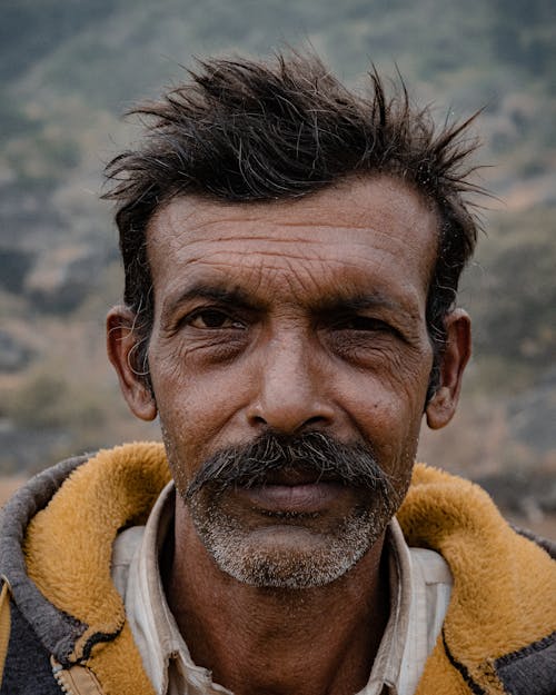 Foto d'estoc gratuïta de arrugues, bigoti, cara