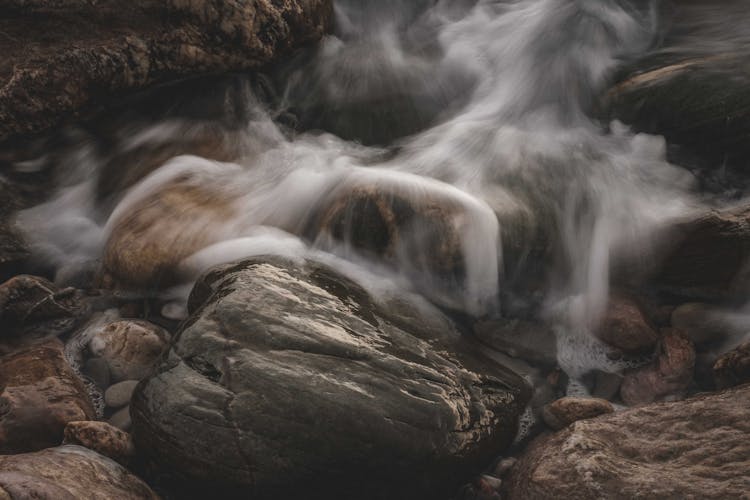 Flowing Water Over Rocks