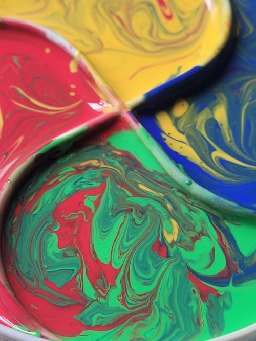 Mixed Paints in a container