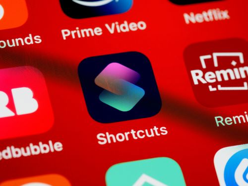 Free Close-up view of various app icons on a smartphone home screen. Stock Photo