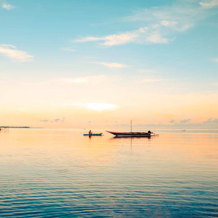 Wooden Boats on the Sea