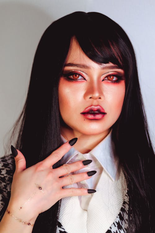 Free stock photo of anime, art makeup, black nails