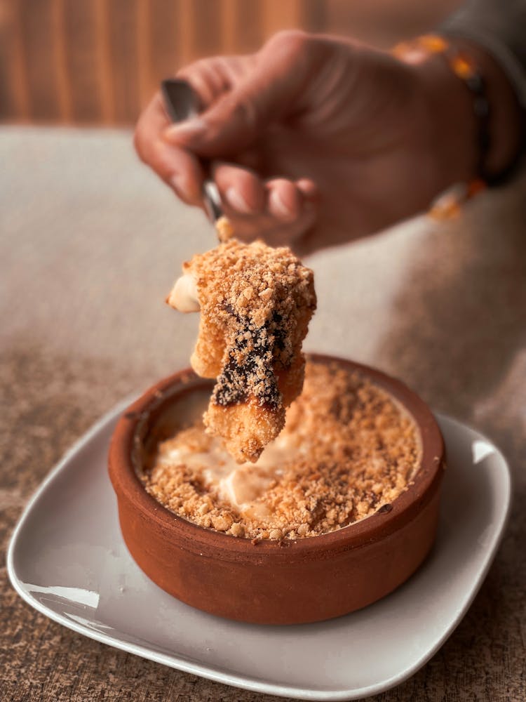 Food Served On A Clay Bowl