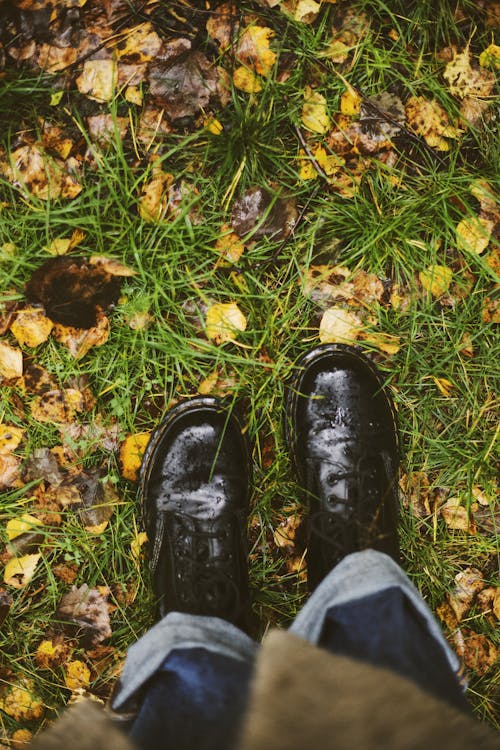 Person Wearing Black Boots 