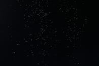 Tiny White Dust Particles on Black Background