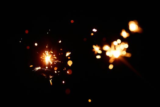 Sparkling Lights on Black Background