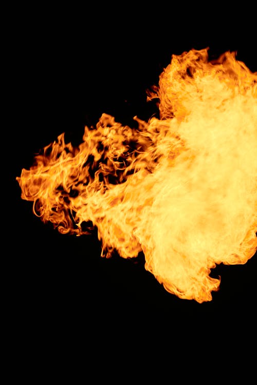 Flames on Black Background · Free Stock Photo