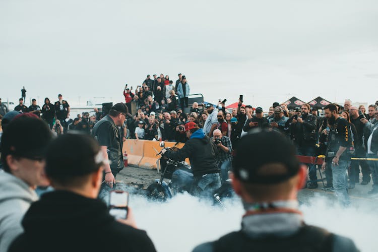 Crowd At A Motorcycle Event 