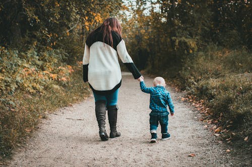 Free Mother walking with baby son  Stock Photo