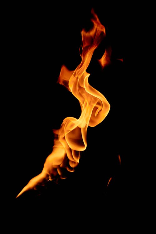 Flames on Black Background