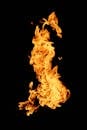 Flames on Black Background