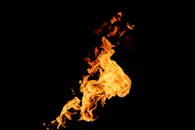 Flames on Black Background