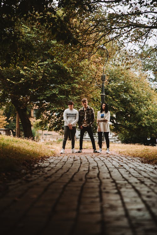 People Standing on the Pathway