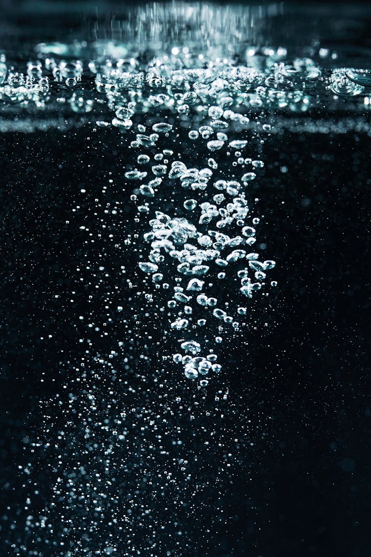 Macro Photography Of Bubbles In Water