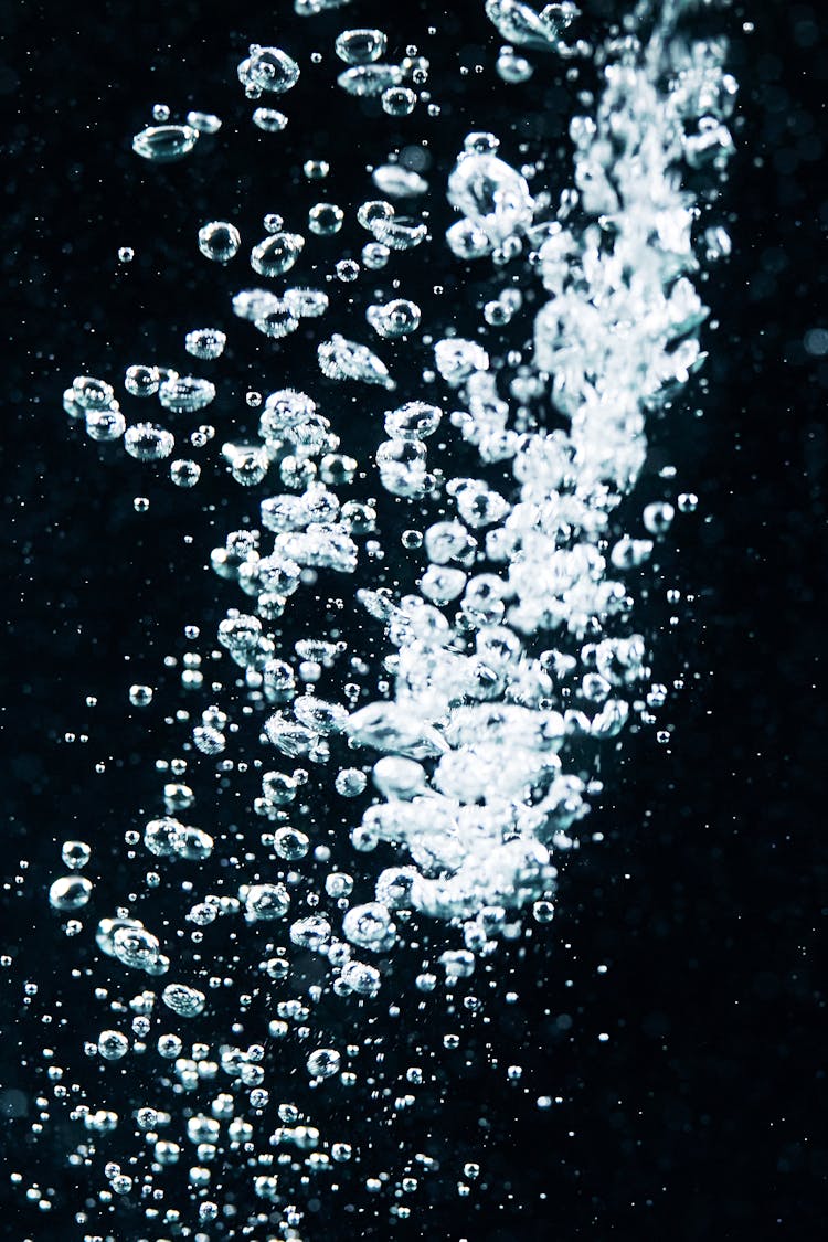 Macro Photography Of Bubbles In Water