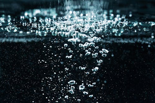 Macro Photography of Bubbles in Water