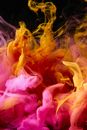 High-Speed Photography of Colorful Ink Diffusion in Water