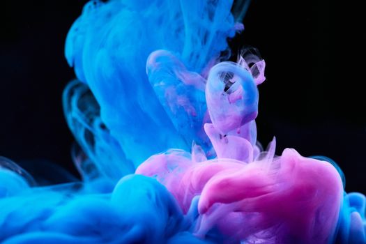 High-Speed Photography of Colorful Ink Diffusion in Water