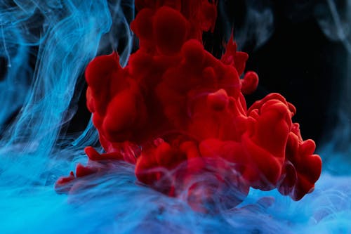 High-Speed Photography of Colorful Ink Diffusion in Water