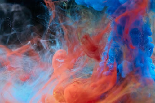 High-Speed Photography of Colorful Ink Diffusion in Water