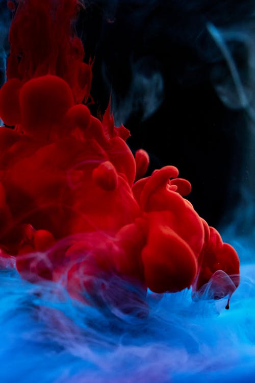 High-Speed Photography of Colorful Ink Diffusion in Water