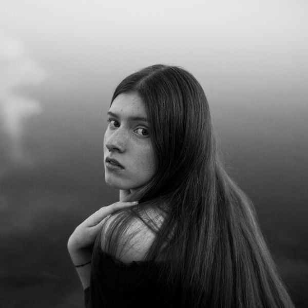 Monochrome close-up portrait. Photo by Marina Pechnikova on Pexels