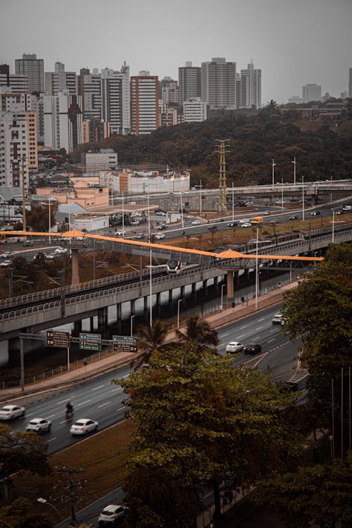 A Multilane Highway Near the City Downtown