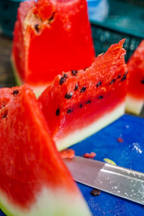 Close-Up Photo of Slices of Watermelon