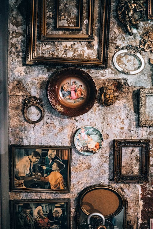 Various Antique Decorations on Wall
