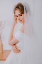 A Woman in White Wedding Gown