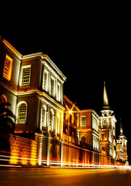Illuminated Buildings at Night