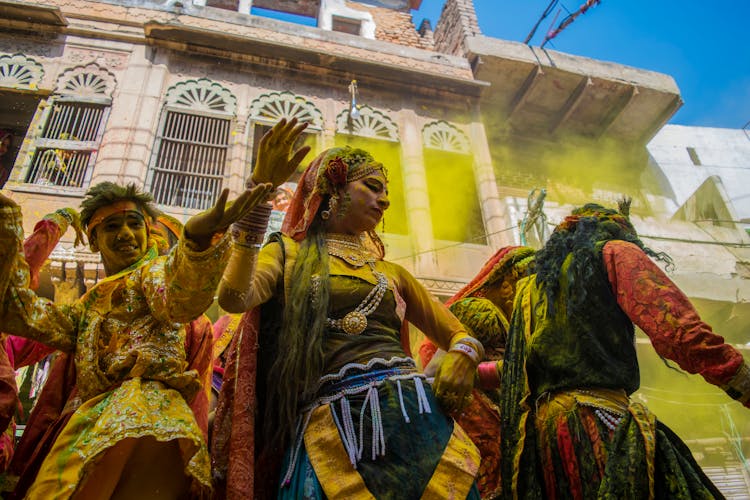 People Celebrating Holi Festival