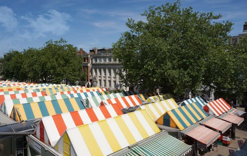 Free stock photo of city, market, market stall