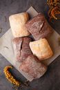 Overhead Shot of Loaves of Bread