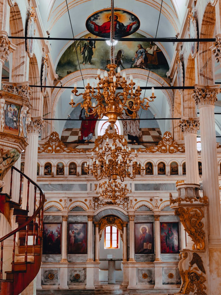 Ornamented Interior Of Orthodox Church