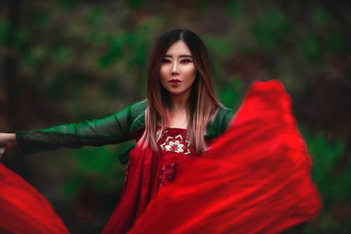 アジアの女性, 伝統的な服, 可愛いの無料の写真素材