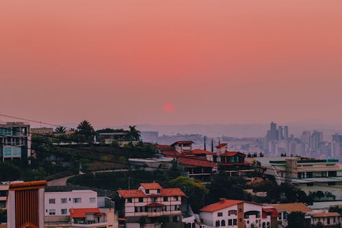 Foto profissional grátis de arquitetura, árvores, casas